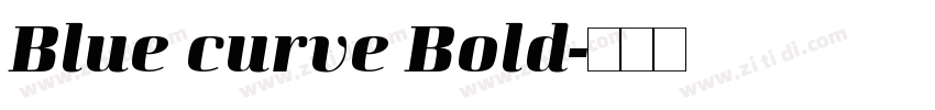 Blue curve Bold字体转换